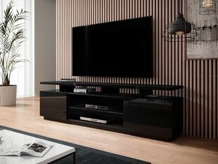 TV galds ANICETO-melns spīdīgs (melns, spīdīgs) cena un informācija | TV galdiņi | 220.lv