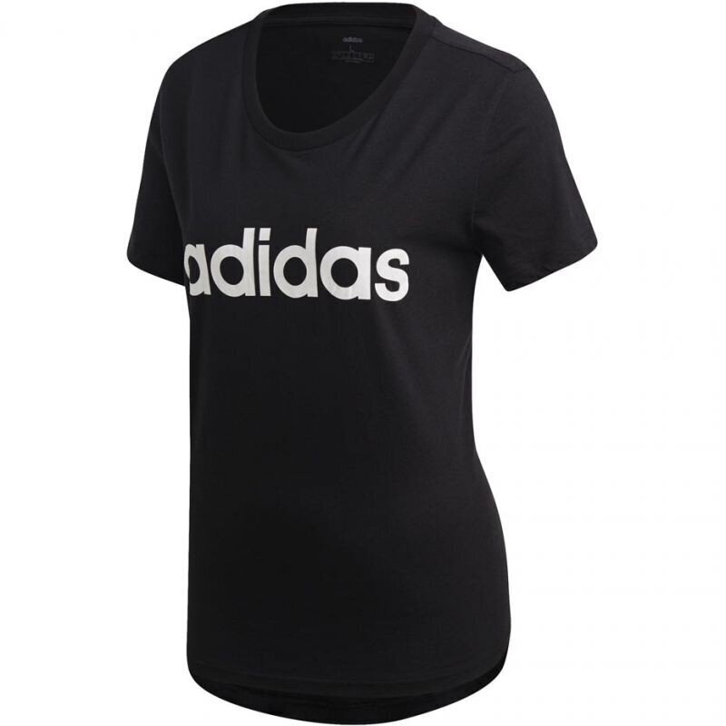 Sieviešu Krekls, Adidas W E LIN Slim T DP2361, Melns цена и информация | Sporta apģērbs sievietēm | 220.lv