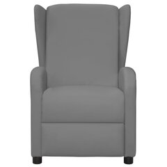 vidaXL atpūtas krēsls, atgāžams, pelēka mākslīgā āda cena un informācija | Atpūtas krēsli | 220.lv
