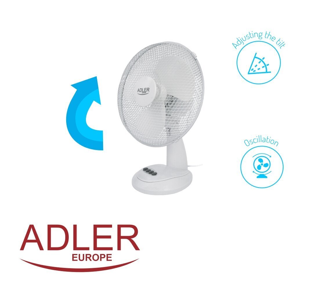 Galda ventilators Adler AD 7304 cena un informācija | Ventilatori | 220.lv
