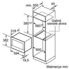 Bosch BFL634GW1 цена и информация | Микроволновые печи | 220.lv