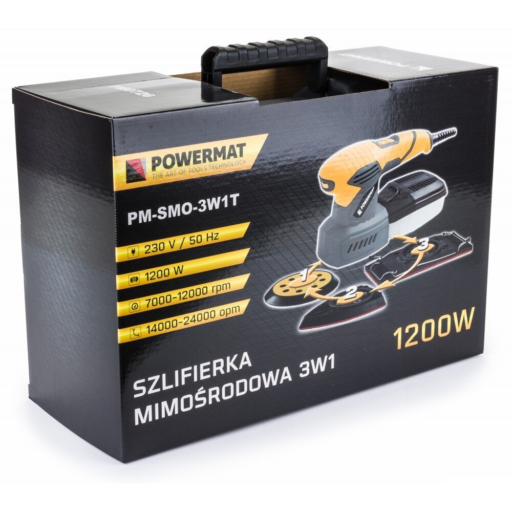 Universāla dzirnaviņas PowerMat 3in1 1200W цена и информация | Slīpmašīnas | 220.lv