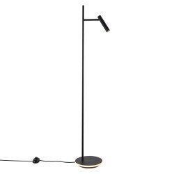 Stāvlampa Maytoni Table &amp;amp; Floor melnā krāsā ar iestrādātām LED diodēm Z010FL-L8B3K cena un informācija | Stāvlampas | 220.lv