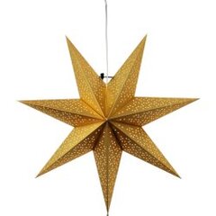 Papīra zvaigzne karināma zelta E14 54x54cm Dot 237-27 cena un informācija | Ziemassvētku dekorācijas | 220.lv