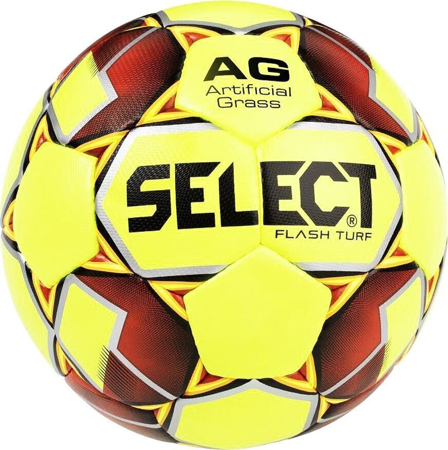Futbola bumba Izvēlieties Flash Turf 4 2019 IMS 14989, dzeltens / sarkans / pelēks cena un informācija | Futbola bumbas | 220.lv
