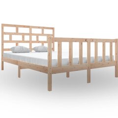 vidaXL gultas rāmis, priedes masīvkoks, 150x200 cm, 5FT, King izmērs цена и информация | Кровати | 220.lv