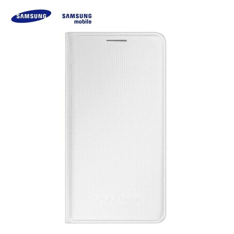 Samsung EF-FG850BW Oriģināls Super Plāns sāniski atverams maks G850 Galaxy Alpha Balts (EU Blister) cena un informācija | Telefonu vāciņi, maciņi | 220.lv