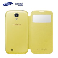 Samsung EF-CI950BYE Īpaši plāns vertikāli atverams maks ar lodziņu i9500 Galaxy S4 Dzeltens (EU Blister) cena un informācija | Telefonu vāciņi, maciņi | 220.lv