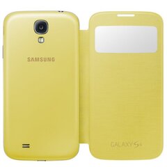 Samsung EF-CI950BYE Īpaši plāns vertikāli atverams maks ar lodziņu i9500 Galaxy S4 Dzeltens (EU Blister) cena un informācija | Telefonu vāciņi, maciņi | 220.lv