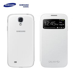 Samsung EF-CI950BWE Īpaši plāns vertikāli atverams maks ar lodziņu i9500 Galaxy S4 Balts (EU Blister) cena un informācija | Telefonu vāciņi, maciņi | 220.lv