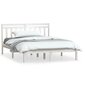 vidaXL gultas rāmis, balts, priedes masīvkoks, 120x200 cm цена и информация | Gultas | 220.lv