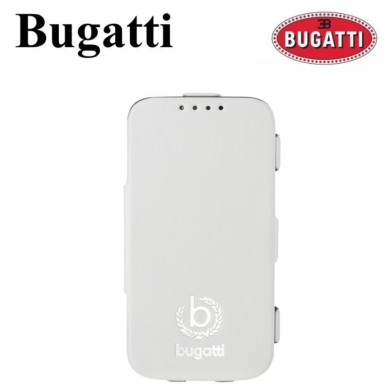 Bugatti Geneva BUGBFCG900WH Super Plāns sāniski atverams maks Samsung G900 Galaxy S5 Balts (EU Blister) cena un informācija | Telefonu vāciņi, maciņi | 220.lv