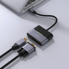 Mcdodo Переходник-адаптер USB-C на VGA + HDMI 4K цена и информация | Адаптеры и USB разветвители | 220.lv