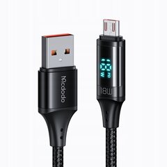 MCDODO DIGITAL PRO QC 4.0 MICRO USB 18W 1.2M ТЕЛЕФОННЫЙ КАБЕЛЬ цена и информация | Кабели и провода | 220.lv