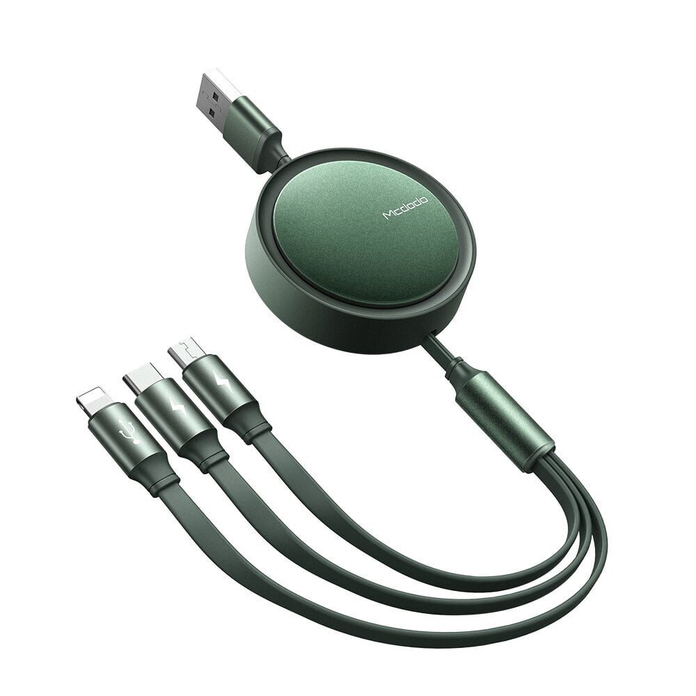 McDodo 3in1, Lightning/micro-USB/USB-C, 1.2 m цена и информация | Kabeļi un vadi | 220.lv