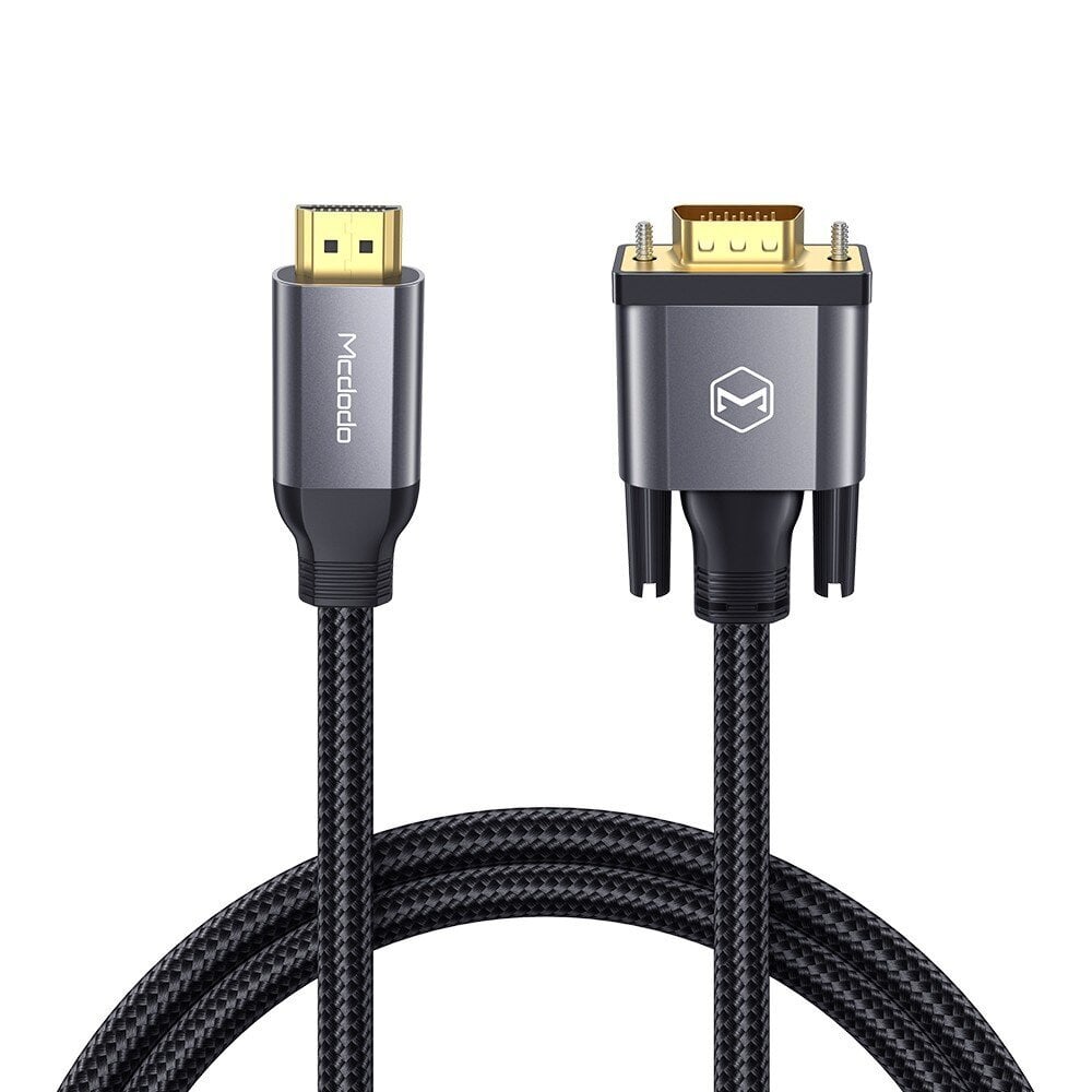 Mcdodo HDMI uz VGA divvirzienu melns 2 m kabelis CA-7770 cena un informācija | Aksesuāri videokamerām | 220.lv