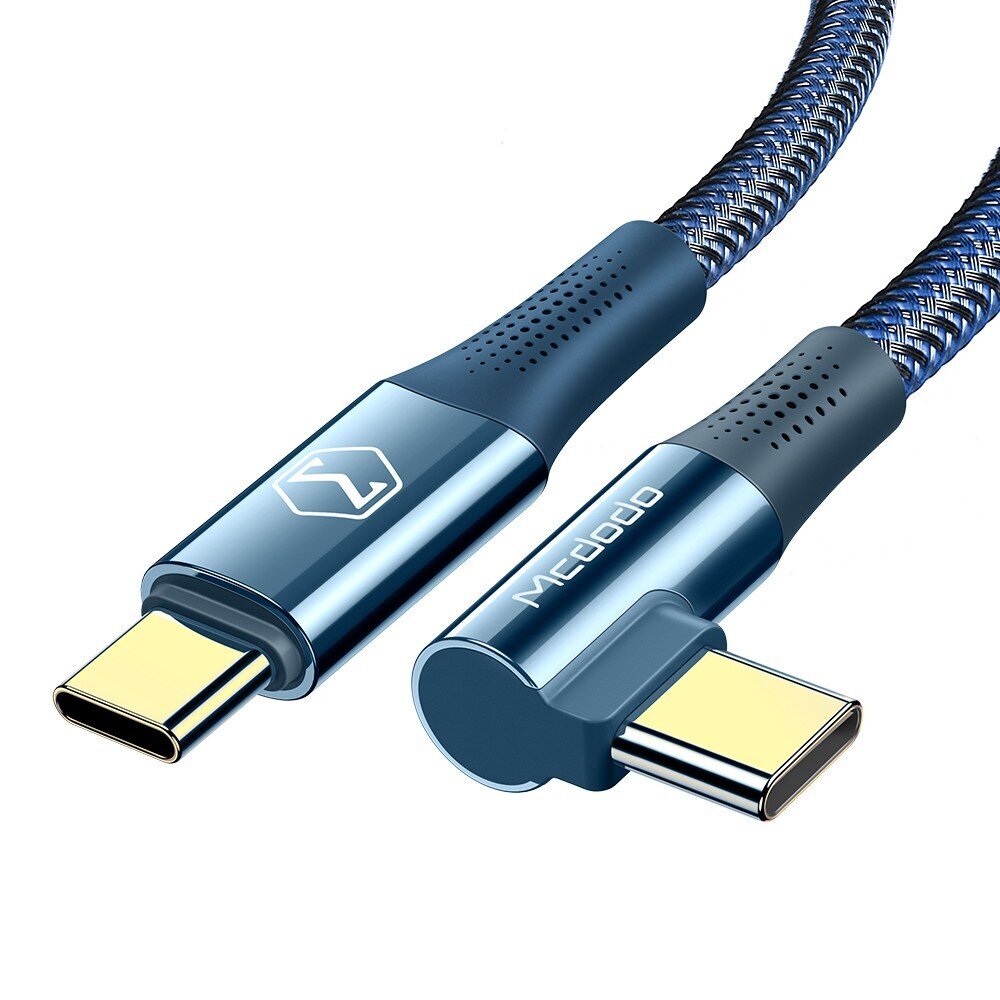 Kabeļš telefonam, datoram, Mcdodo Stūra USB-C PD 2.0 QC 4.0 5A 100W 2M zils cena un informācija | Kabeļi un vadi | 220.lv