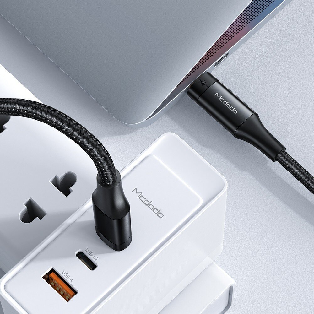 McDodo Thunderbolt 2 USB-C 100W 5K 40GB 0,8M telefona kabelis melns CA-8760 цена и информация | Savienotājkabeļi | 220.lv