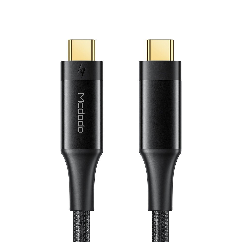 McDodo Thunderbolt 2 USB-C 100W 5K 40GB 0,8M telefona kabelis melns CA-8760 цена и информация | Savienotājkabeļi | 220.lv