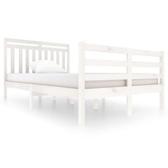 vidaXL gultas rāmis, balts, masīvkoks, 120x200 cm цена и информация | Кровати | 220.lv