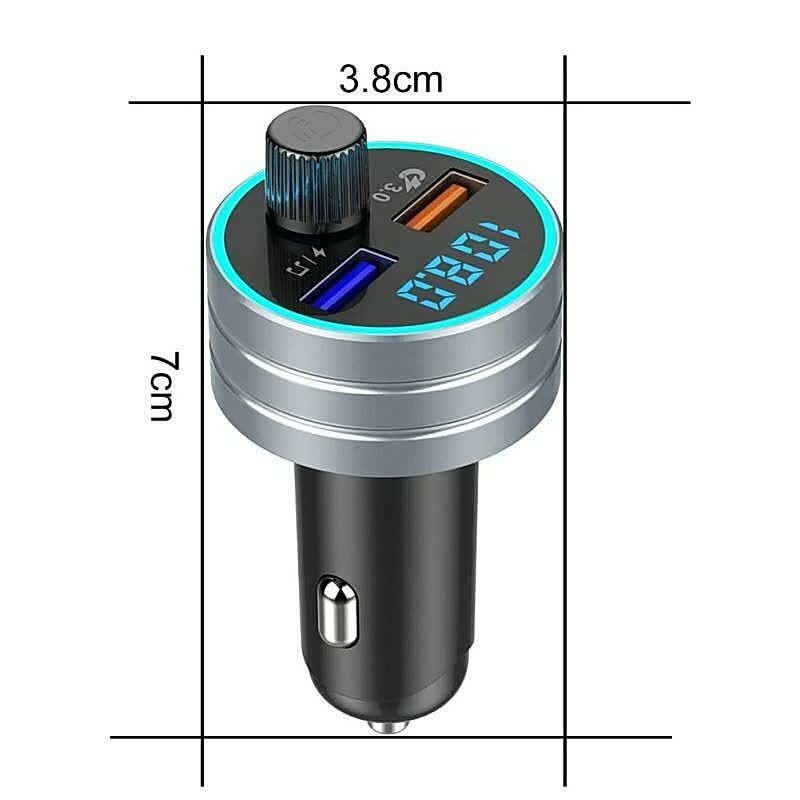 FM modulators Luxivox Ottawa C1 2xUSB QC3.0 Max 18W цена и информация | FM Modulatori | 220.lv