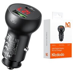 McDodo USB/USB-C PD 45W LCD auto lādētājs cena un informācija | Lādētāji un adapteri | 220.lv