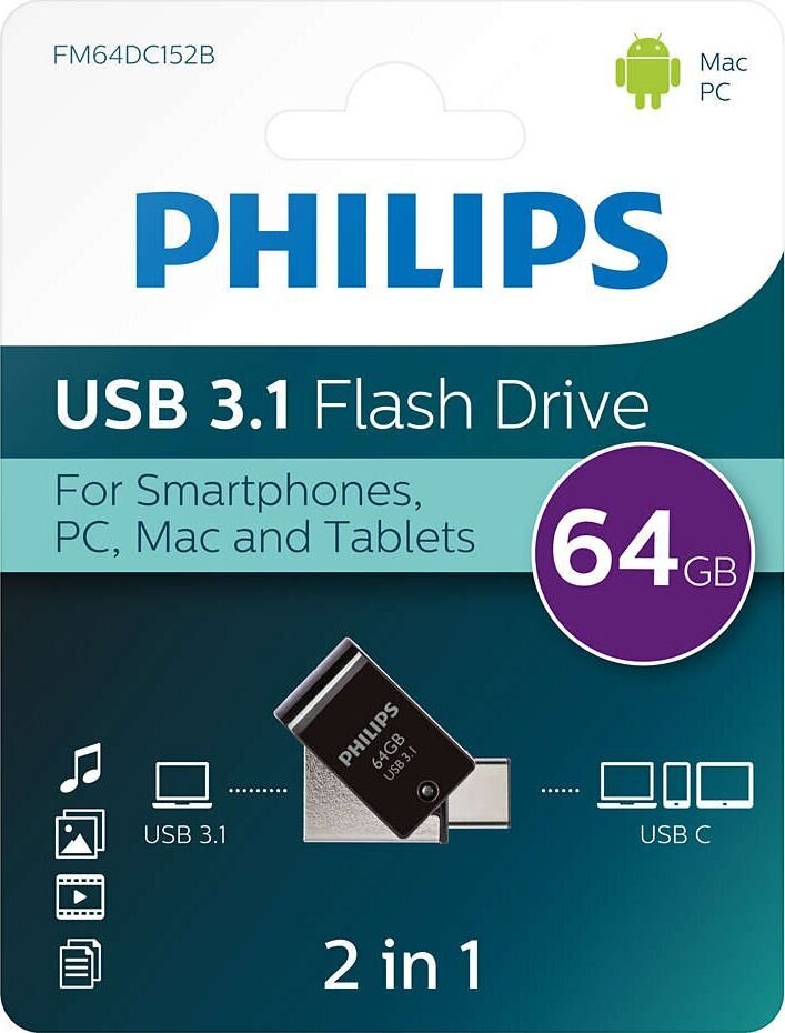 Philips FM64DC152B/00 cena un informācija | USB Atmiņas kartes | 220.lv