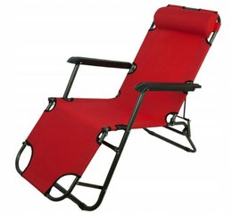 Saliekamais zvilnis Riviera Comfort, sarkans cena un informācija | Sauļošanās krēsli | 220.lv