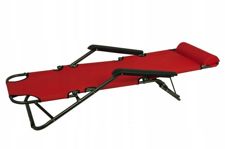 Saliekamais zvilnis Riviera Comfort, sarkans cena un informācija | Sauļošanās krēsli | 220.lv