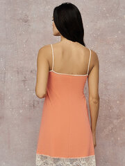 Xлопковая ночная сорочка с кружевом Lega NM86, Цвет персиковый цена и информация | Женские пижамы, ночнушки | 220.lv