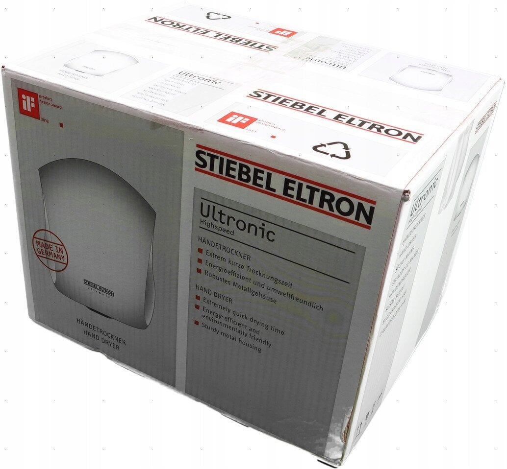 STIEBEL ELTRON 910 W ātrgaitas roku žāvētājs Ultronic W, signālbalts cena un informācija | Vannas istabas aksesuāri | 220.lv