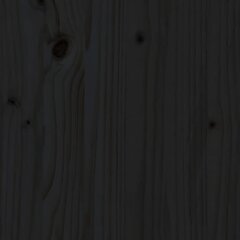 vidaXL gultas rāmis, melns, priedes masīvkoks, 90x200 cm цена и информация | Кровати | 220.lv