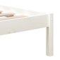 vidaXL gultas rāmis, balts, masīvkoks, 135x190 cm, 4FT6, divvietīgs cena un informācija | Gultas | 220.lv