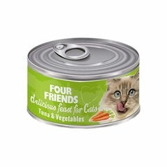 Four Friends Tuna &amp; Vegetables konservi kaķiem ar tunci un dārzeņiem, 85 g cena un informācija | Konservi kaķiem | 220.lv