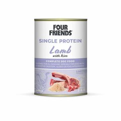 Four Friends Single Protein Lamb with Rice konservi suņiem ar jēra gaļu un rīsiem, 400 g cena un informācija | Konservi suņiem | 220.lv