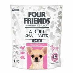 Four Friends Adult Small Breed bezglutēna sausā barība pieaugušiem miniatūru šķirņu suņiem ar vistas gaļu, 1 kg cena un informācija | Sausā barība suņiem | 220.lv