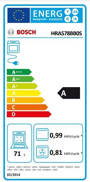 Bosch HRA578BB0S cena un informācija | Cepeškrāsnis | 220.lv