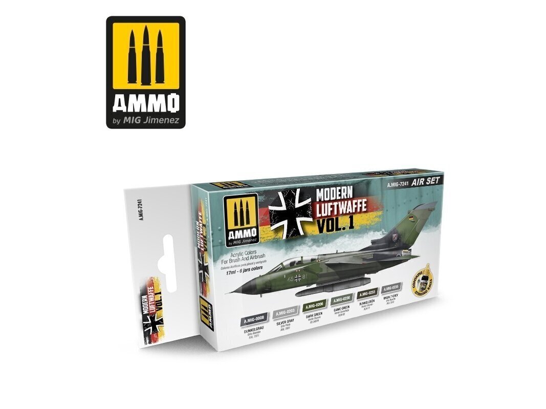 AMMO MIG - Modern Luftwaffe Vol 1 Set. AMIG7241 cena un informācija | Modelēšanas un zīmēšanas piederumi | 220.lv