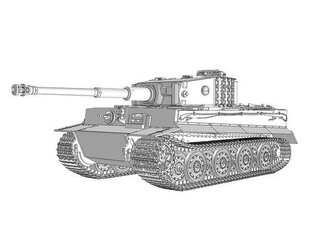 Сборная пластиковая модель Das Werk - PzKpfwg.VI Tiger I late, 1/35, 35028 цена и информация | Kонструкторы | 220.lv