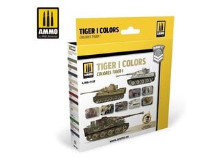  Набор акриловых красок Ammo Mig Tiger I Colors, 7182 цена и информация | Принадлежности для рисования, лепки | 220.lv