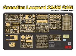 Сборная пластиковая модель Rye Field Model - Canadian Leopard 2A6M CAN, 1/35, RFM-5076 цена и информация | Конструкторы и кубики | 220.lv