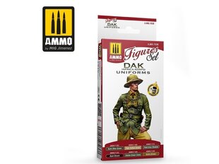 AMMO MIG - Akrils krāsu komplekts DAK UNIFORMS (AFRIKA KORPS) FIGURES, 7038 cena un informācija | Modelēšanas un zīmēšanas piederumi | 220.lv