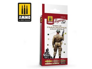 AMMO MIG - Akrils krāsu komplekts WWII US PARATROOPERS UNIFORMS, 7039 cena un informācija | Modelēšanas un zīmēšanas piederumi | 220.lv