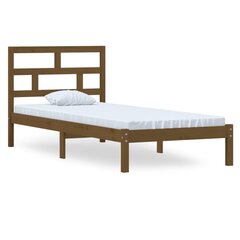 vidaXL gultas rāmis, medus brūns, priedes masīvkoks, 100x200 cm цена и информация | Кровати | 220.lv
