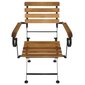 VidaXL saliekami dārza krēsli, 4 gab., tērauds un akācijas masīvkoks cena un informācija | Dārza krēsli | 220.lv