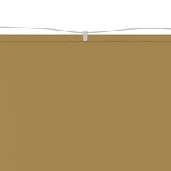 VidaXL vertikāla markīze, bēša, 60x270 cm, Oksfordas audums cena un informācija | Saulessargi, markīzes un statīvi | 220.lv