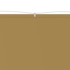 VidaXL vertikāla markīze, bēša, 100x600 cm, Oksfordas audums cena un informācija | Saulessargi, markīzes un statīvi | 220.lv
