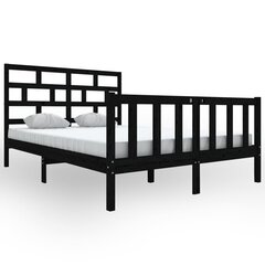 Кровать металлическая, чёрная, 140x200 см цена и информация | Кровати | 220.lv