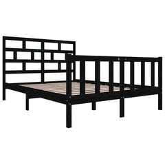Кровать металлическая, чёрная, 140x200 см цена и информация | Кровати | 220.lv
