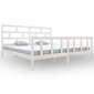 vidaXL gultas rāmis, balts, priedes masīvkoks, 200x200 cm cena un informācija | Gultas | 220.lv